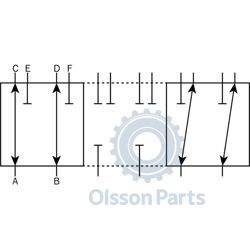 Selector valve - 6/2, 3/4 BSP, manual